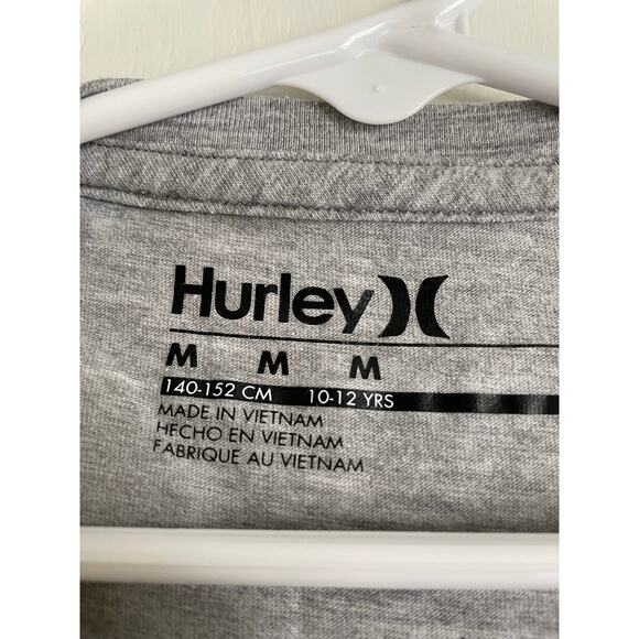 Hurley short sleeve grey pink shark tooth logo t-shirt casual lightweight Size M - Picture 3 of 5